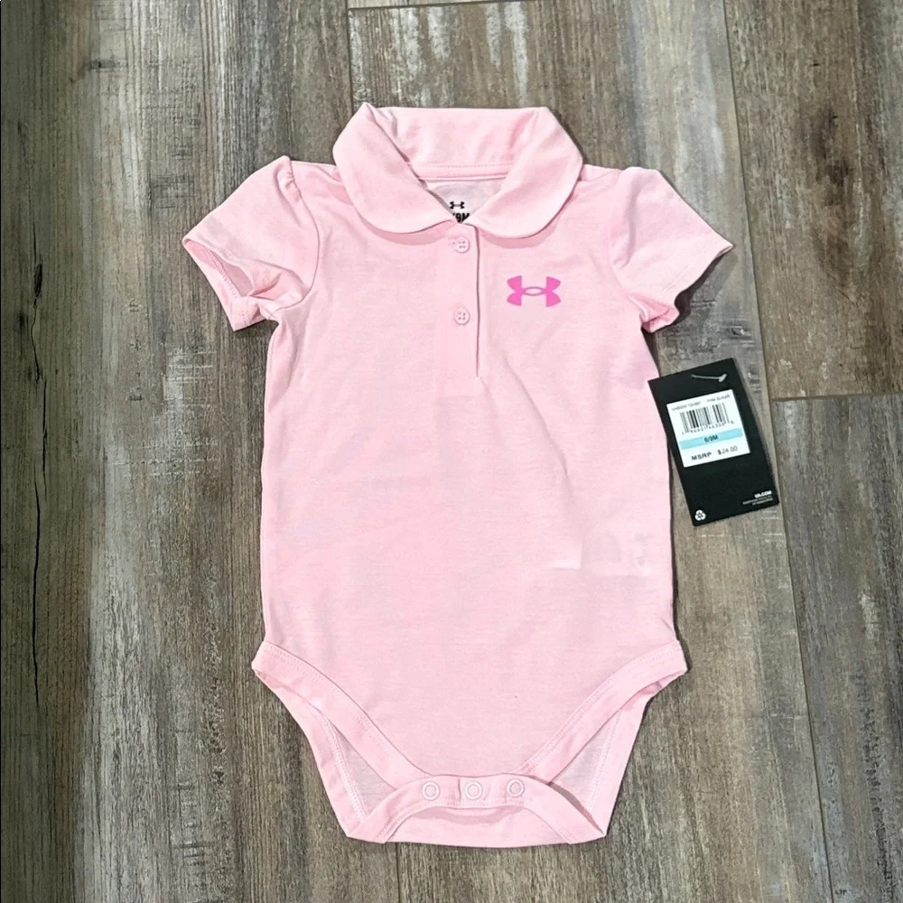Under Armour Light Pink Baby Polo Onesie 6-9 months